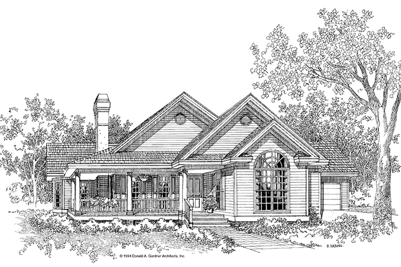 Home Plan - Country Exterior - Front Elevation Plan #929-190