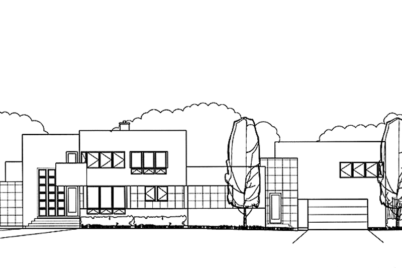 Architectural House Design - Contemporary Exterior - Front Elevation Plan #978-10