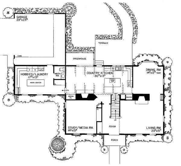 Home Plan - Colonial Floor Plan - Main Floor Plan #72-693