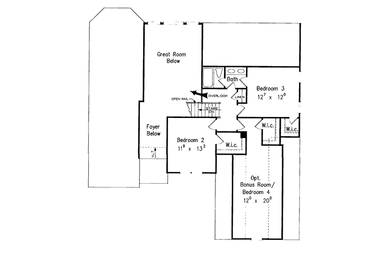 Home Plan - Floor Plan - Upper Floor for Colonial House Plan #927-381 - 3 bed, 2.5 bath