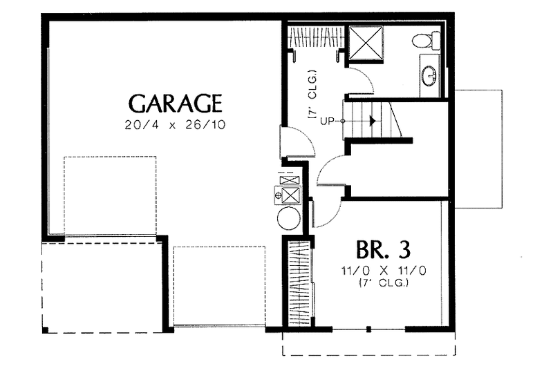 Architectural House Design - Floor Plan - Main Floor for Craftsman House Plan #48-775 - 3 bed, 3.5 bath