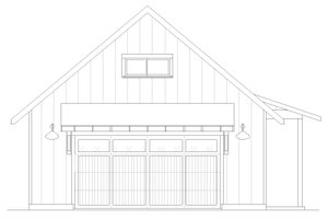 Exterior - Front Elevation 3 for Farmhouse House Plan #1105-15, 0 bath