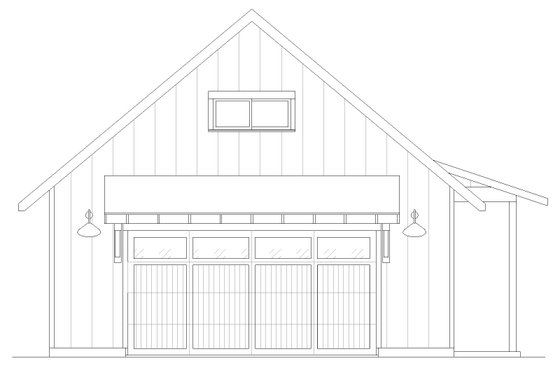 Exterior - Front Elevation 3 for Farmhouse House Plan #1105-15, 0 bath