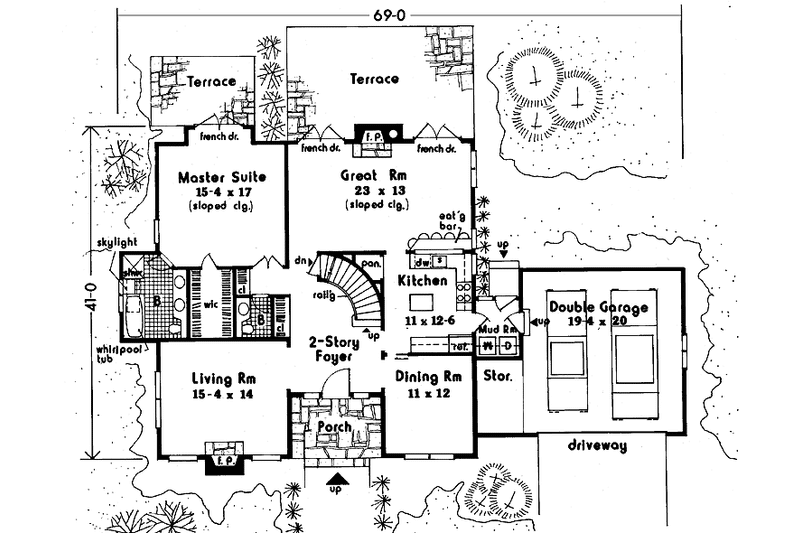 Home Plan - Floor Plan - Main Floor for Traditional House Plan #3-331 - 5 bed, 3.5 bath