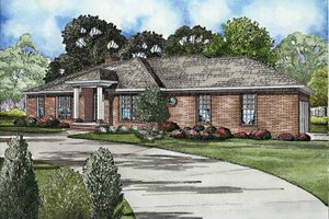 Ranch Exterior - Front Elevation Plan #17-3165