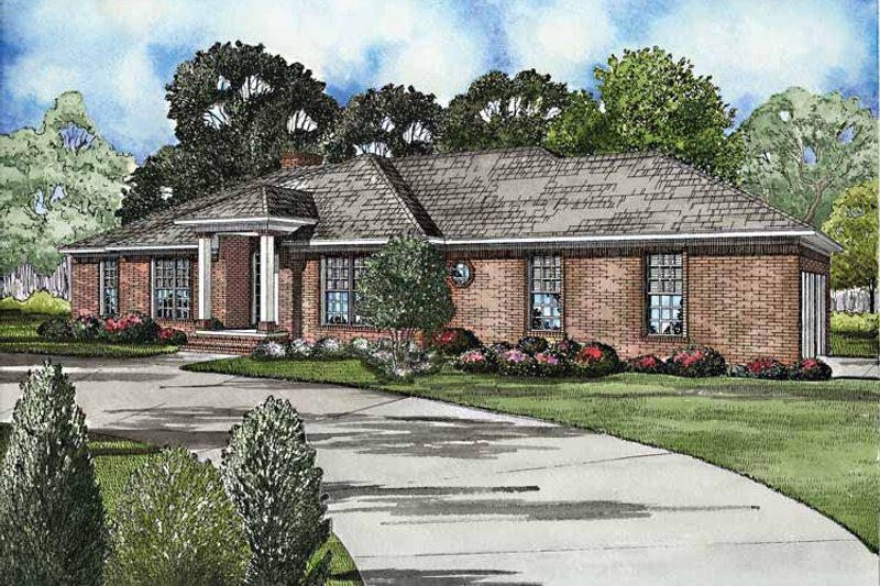 Architectural House Design - Ranch Exterior - Front Elevation Plan #17-3165
