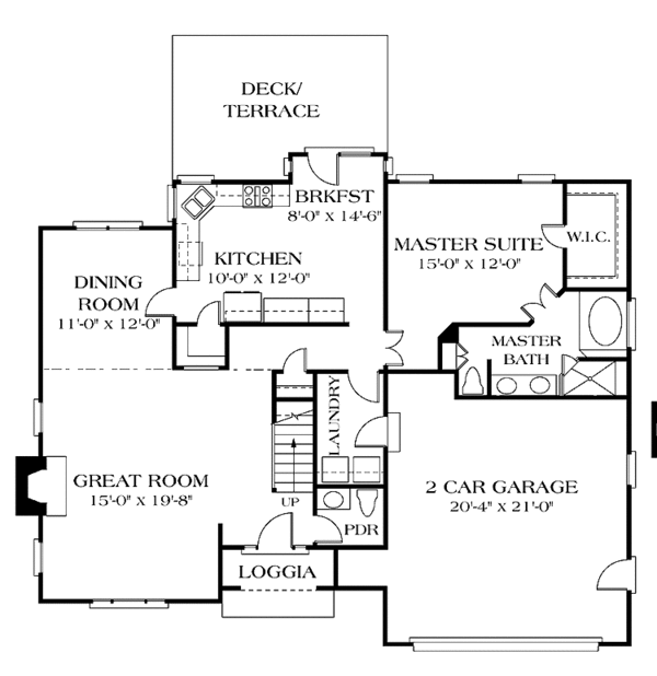 House Design - Country Floor Plan - Main Floor Plan #453-481