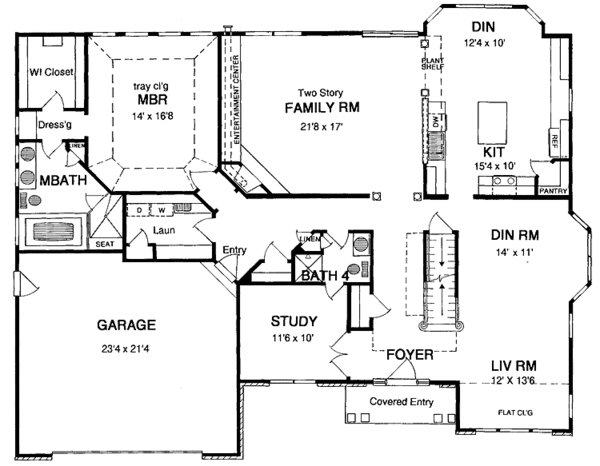 Architectural House Design - Country Floor Plan - Main Floor Plan #316-193