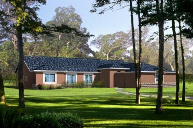 House Plan Design - Adobe / Southwestern Exterior - Front Elevation Plan #1-679