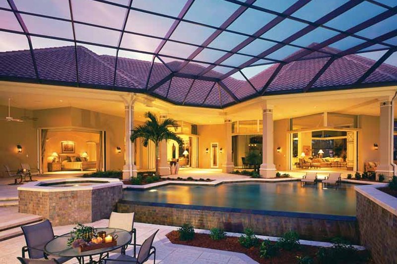 Architectural House Design - Exterior - Rear Elevation for Mediterranean House Plan #930-319 - 3 bed, 4.5 bath