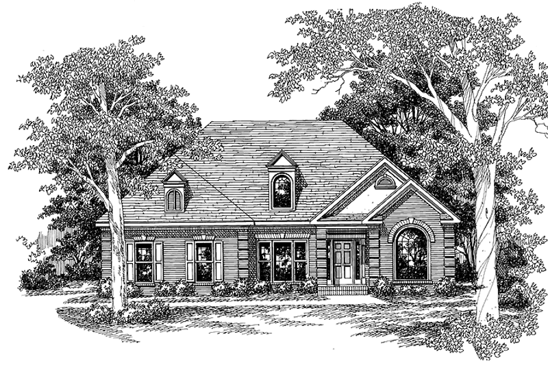 House Blueprint - Country Exterior - Front Elevation Plan #927-84