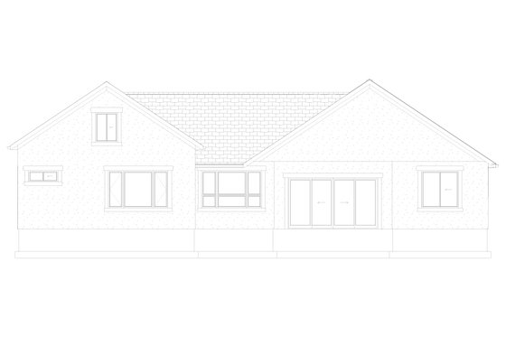 Exterior - Rear Elevation 2 for Traditional House Plan #1060-59 - 3 bed, 2 bath