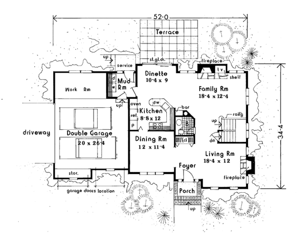 Dream House Plan - Colonial Floor Plan - Main Floor Plan #3-335