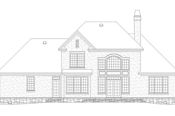Exterior - Rear Elevation 1 for Traditional House Plan #929-782 - 3 bed, 2.5 bath
