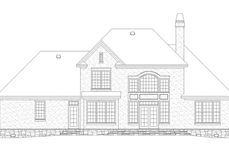 Architectural House Design - Exterior - Rear Elevation 1 for Traditional House Plan #929-782 - 3 bed, 2.5 bath