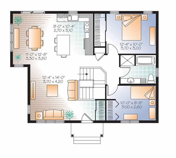 House Plan Design - Traditional Floor Plan - Main Floor Plan #23-2520