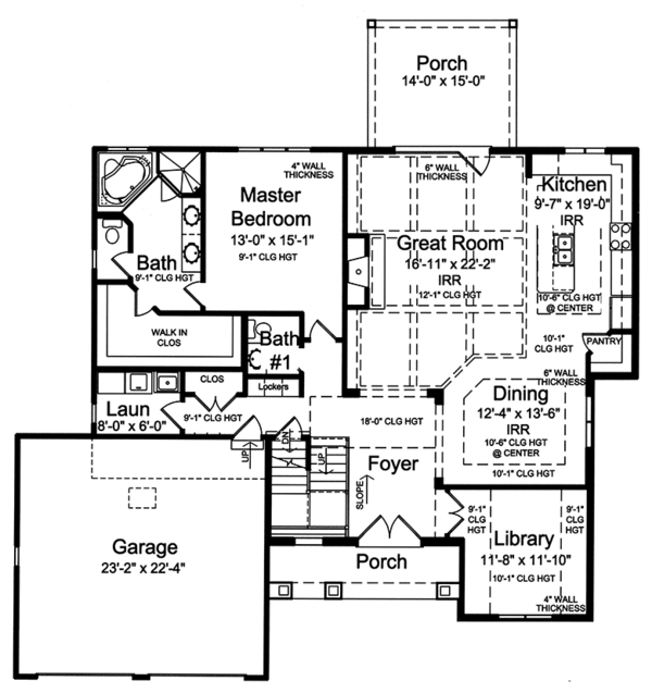 Dream House Plan - Country Floor Plan - Main Floor Plan #46-867