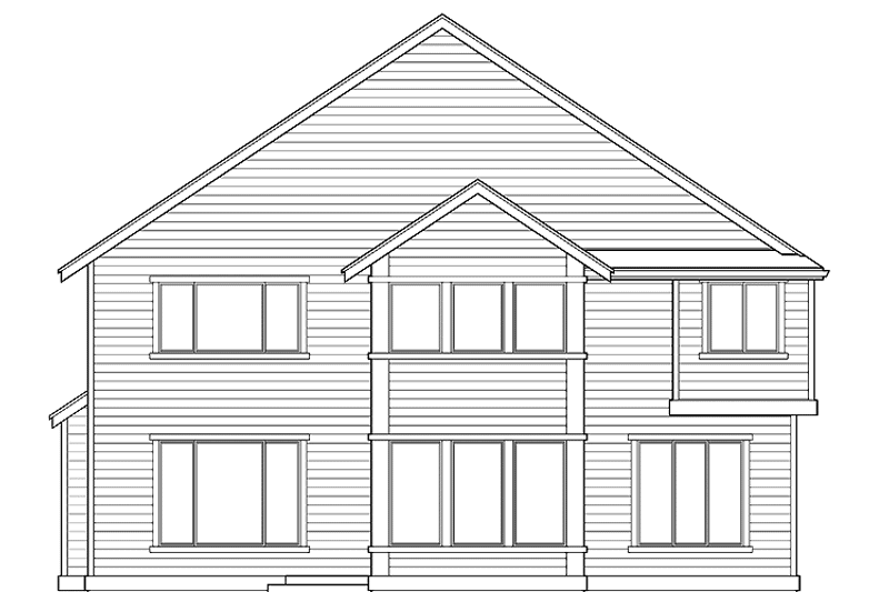 Dream House Plan - Exterior - Rear Elevation for Craftsman House Plan #132-421 - 4 bed, 2.5 bath
