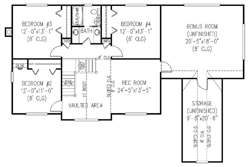 Home Plan - Floor Plan - Upper Floor for Victorian House Plan #11-264 - 5 bed, 2.5 bath