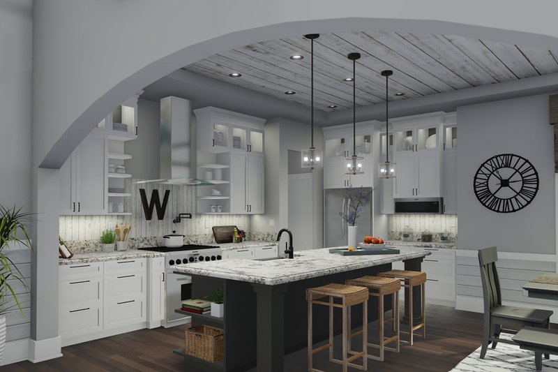 House Blueprint - Interior - Kitchen for Farmhouse House Plan #120-261 - 3 bed, 2.5 bath