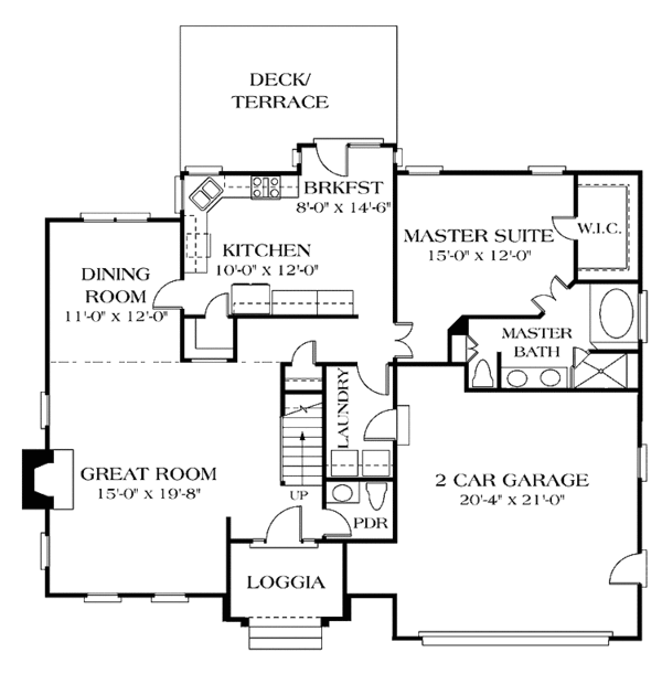 House Plan Design - Traditional Floor Plan - Main Floor Plan #453-482