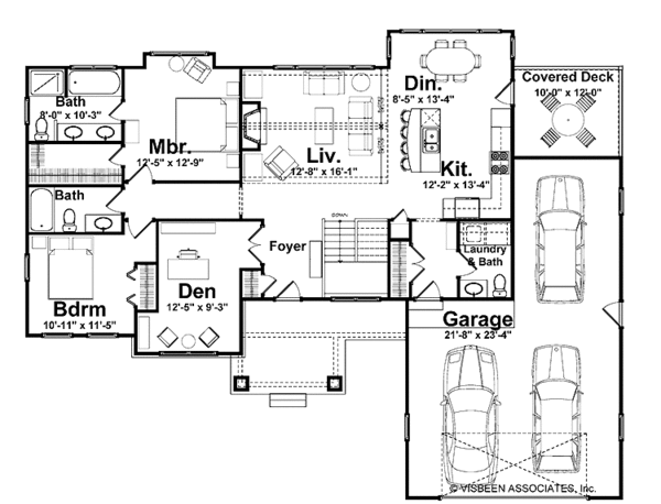 Dream House Plan - Craftsman Floor Plan - Main Floor Plan #928-164
