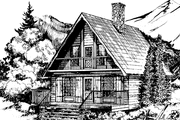 Victorian Style House Plan - 3 Beds 1.5 Baths 1073 Sq/Ft Plan #47-657 