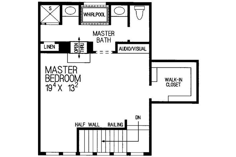 Home Plan - Floor Plan - Upper Floor for Craftsman House Plan #72-837 - 2 bed, 2 bath