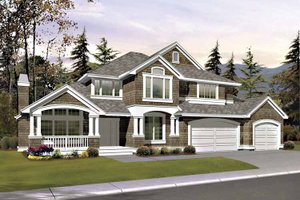 Craftsman Exterior - Front Elevation Plan #132-412