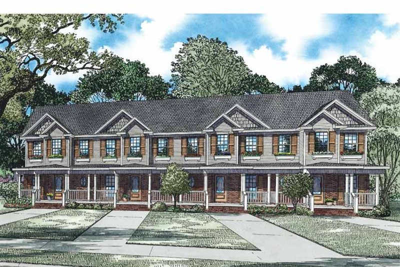 Home Plan - Exterior - Front Elevation 3 for Traditional House Plan #17-3352 - 8 bed, 8 bath