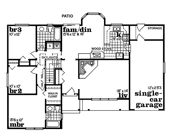 Traditional Floor Plan - Main Floor Plan #47-147