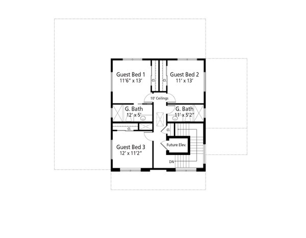 House Design - Beach Floor Plan - Upper Floor Plan #938-126