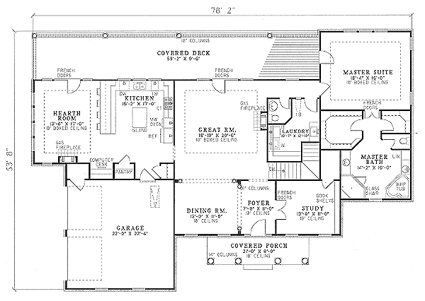 Architectural House Design - Traditional Floor Plan - Main Floor Plan #17-169