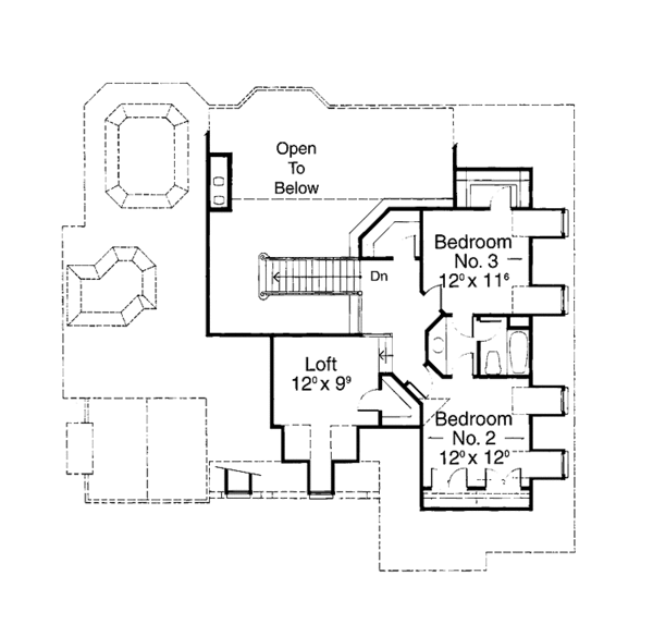 Dream House Plan - Country Floor Plan - Upper Floor Plan #429-215