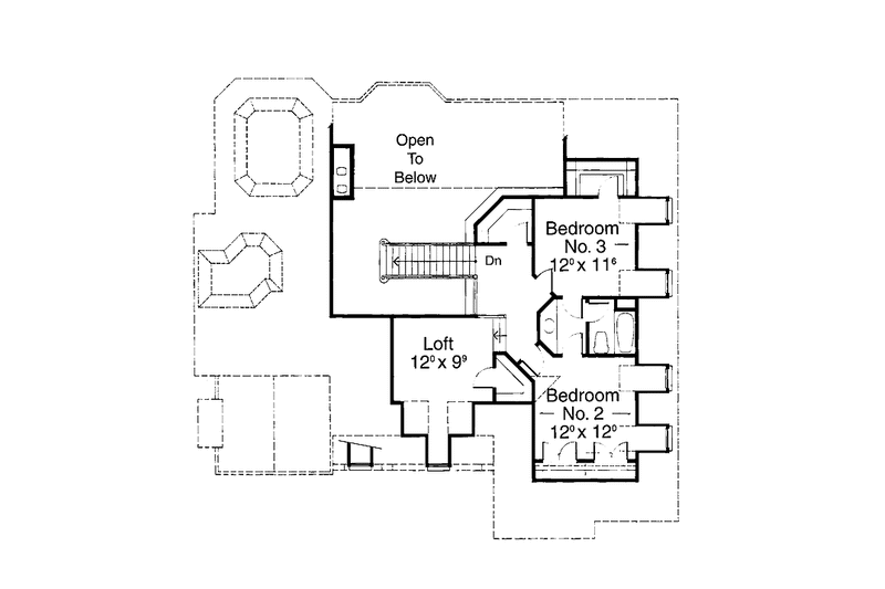 Dream House Plan - Floor Plan - Upper Floor for Country House Plan #429-215 - 4 bed, 3.5 bath