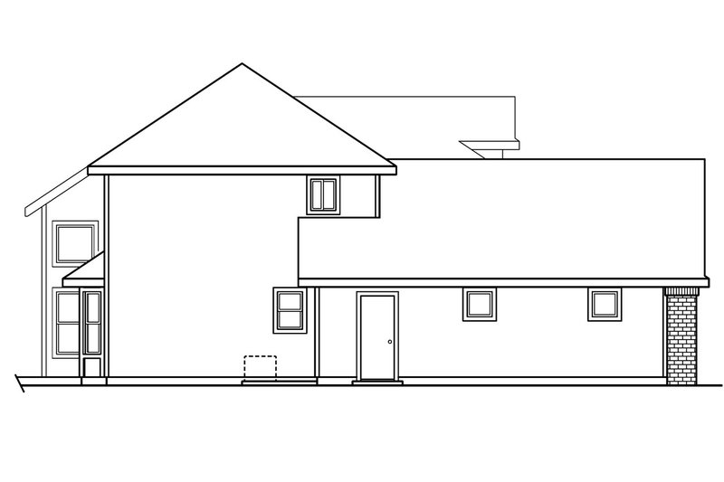 House Plan Design - Exterior - Other Elevation for Traditional House Plan #124-384 - 4 bed, 2.5 bath