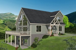 Country Exterior - Front Elevation Plan #932-573