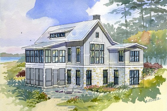 Cottage style Country designed home, elevation