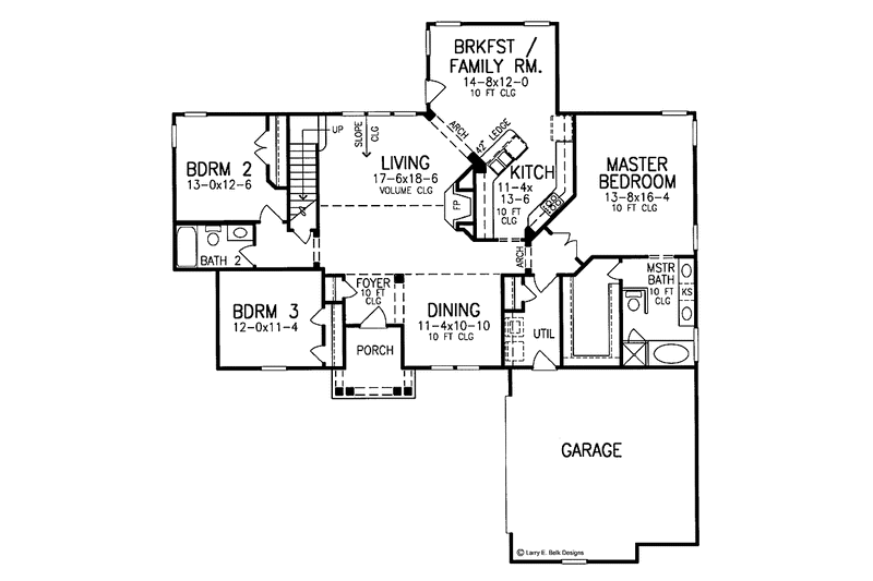 Home Plan - Floor Plan - Main Floor for Traditional House Plan #952-220 - 3 bed, 2 bath