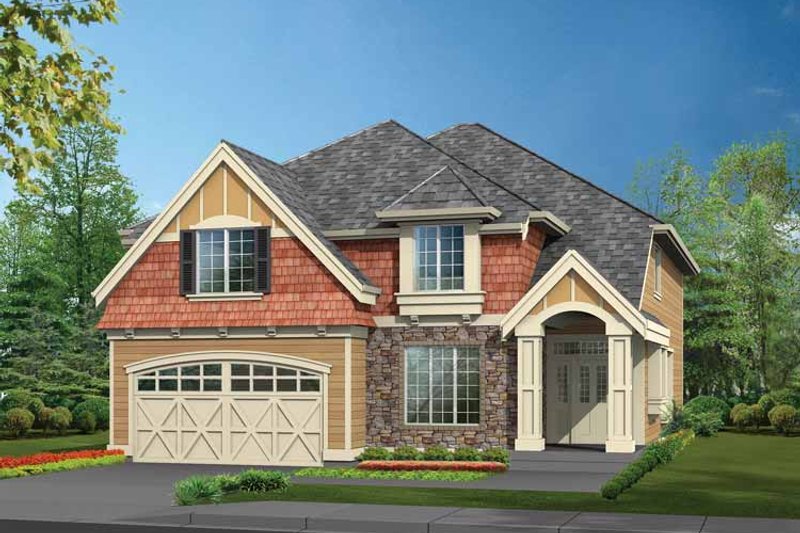 Architectural House Design - Craftsman Exterior - Front Elevation Plan #132-328