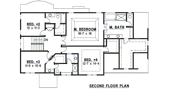 European Floor Plan - Upper Floor Plan #67-693