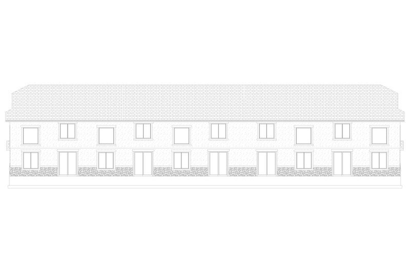 House Blueprint - Exterior - Rear Elevation 1 for Craftsman House Plan #1060-314 - 3 bed, 2.5 bath