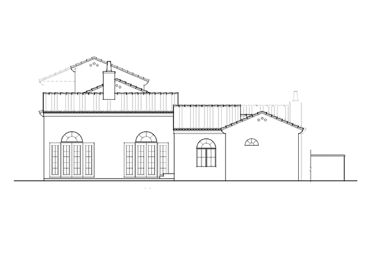 House Plan Design - Exterior - Rear Elevation for Mediterranean House Plan #76-122 - 3 bed, 3.5 bath