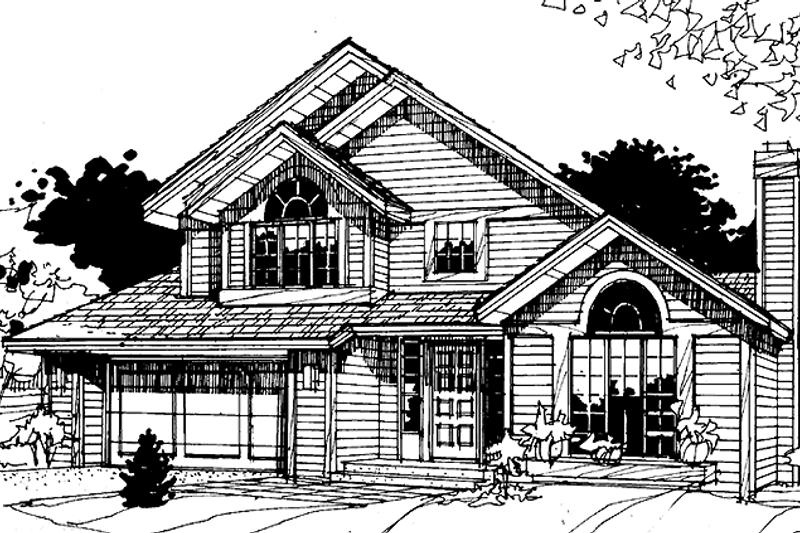 House Plan Design - Prairie Exterior - Front Elevation Plan #320-1141