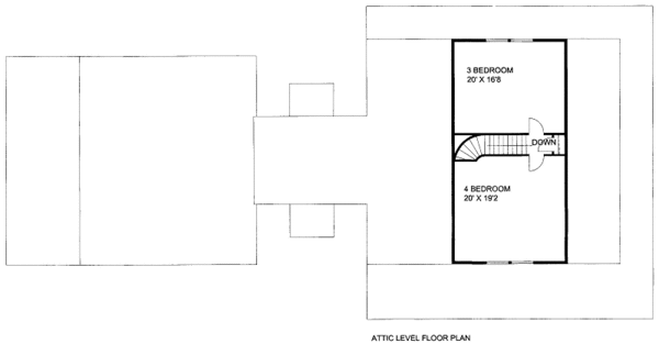 Bungalow Floor Plan - Upper Floor Plan #117-739