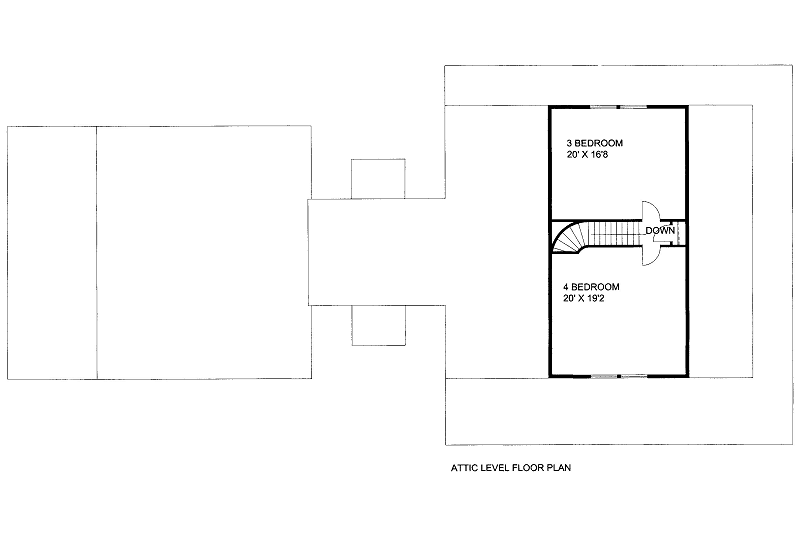 Dream House Plan - Floor Plan - Upper Floor for Bungalow House Plan #117-739 - 4 bed, 2.5 bath