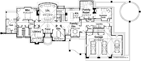 Home Plan - European Floor Plan - Main Floor Plan #928-37