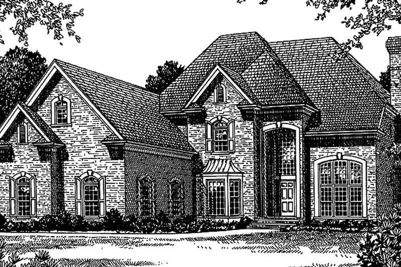 Architectural House Design - Exterior - Front Elevation 3 for Traditional House Plan #453-224 - 4 bed, 3.5 bath