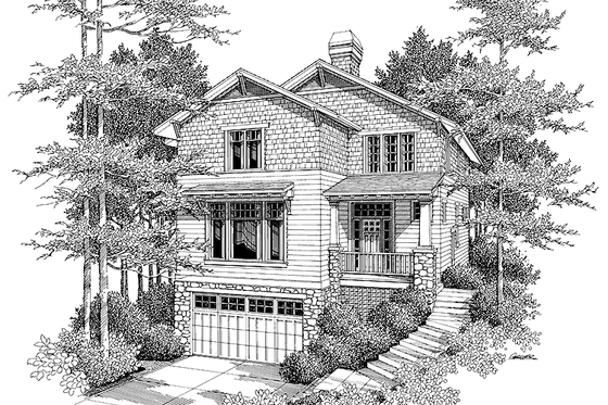 Exterior - Front Elevation 3 for Craftsman House Plan #48-782 - 3 bed, 2.5 bath