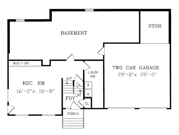 Architectural House Design - Contemporary Floor Plan - Lower Floor Plan #314-225